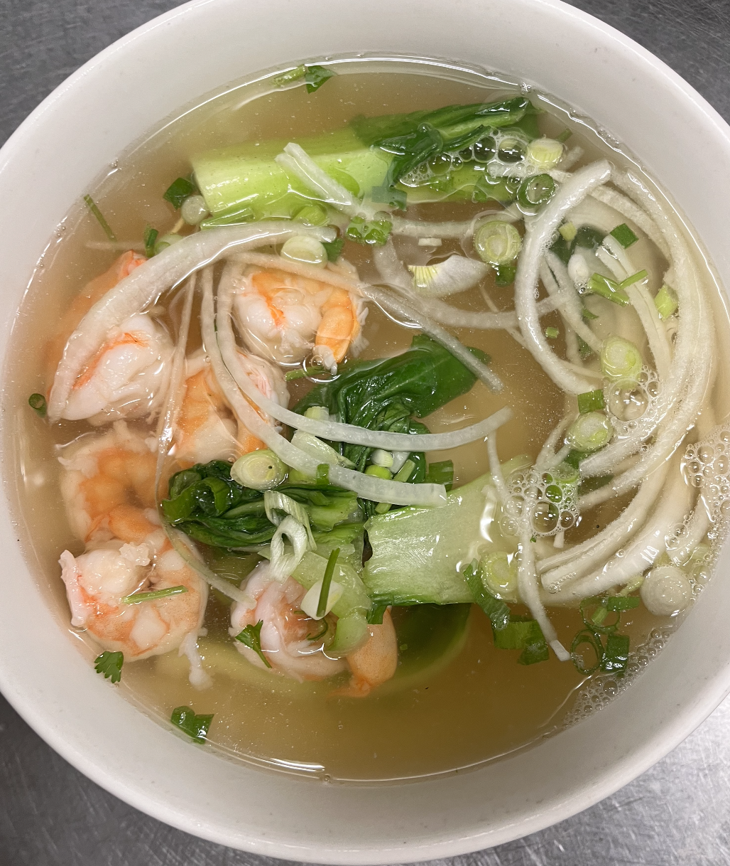Shrimp Pho with Bok Choy